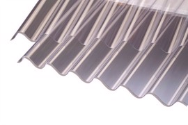Lysplade i klar PVC. Profil 98/38